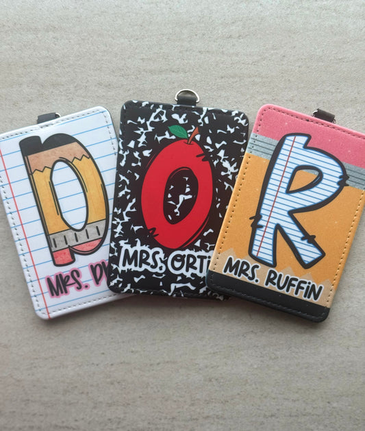 School ID Badge Holder (Personalized Jumbo Letter)